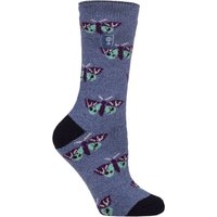 1 Pair SOCKSHOP 1.6 TOG Lite RHS Royal Horticultural Society Thermal Socks Butterflies Denim 4 8