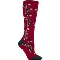 1 Pair SOCKSHOP 1.6 TOG Lite RHS Royal Horticultural Society Thermal Wellington Boot Socks Floral Cerise 4 8