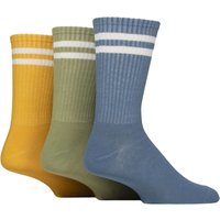 3 Pair SOCKSHOP Cotton Rich Sports Socks Yellow Green 7 11