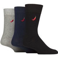 3 Pair SOCKSHOP Embroidered Socks Chilli 7 11