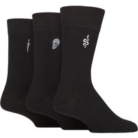 3 Pair SOCKSHOP Embroidered Socks Snake Skull Dagger 7 11