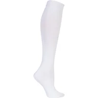 1 Pair White Plain Bamboo Knee High Socks with Comfort Cuff and Smooth Toe Seams Kids Unisex 4-5.5 Kids (13-14 Years) - SOCKSHOP