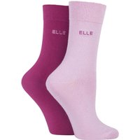 2 Pair Magenta Plain Bamboo Fibre Socks 4 8