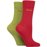 2 Pair Plain Bamboo Fibre Socks Coastal Joy 4 8