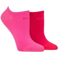 2 Pair Plain Patterned Striped Bamboo No Show Socks Cherry Fizz Plain 4 8