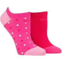 2 Pair Plain Patterned Striped Bamboo No Show Socks Cherry Fizz Patterned 4 8