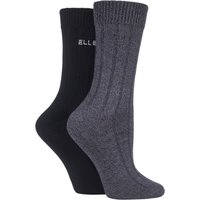 2 Pair Ribbed Bamboo Boot Socks 4 8