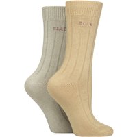 2 Pair Elle Ribbed Bamboo Boot Socks Classic 4 8