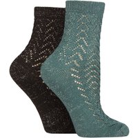 2 Pair Sparkly Pelerine Anklet Socks Storm 4 8