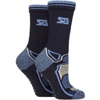 2 Pair BlueGuard Aerobic Socks Navy Blue 4 8