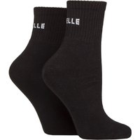 2 Pair Sports Cushioned Ankle Socks Plain 4 8