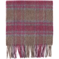 1 Pack Brown / Red and Made In Scotland Check 100% Cashmere Scarf Unisex One Size - Great and British Knitwear