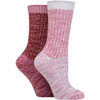 2 Pair Chunky Ribbed Boot Socks Smokey 4 8