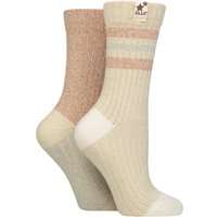 2 Pair Elle Soft Ribbed Boot Socks Classic 4 8