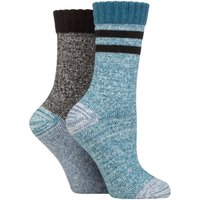 2 Pair Soft Ribbed Boot Socks Coral 4 8
