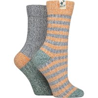2 Pair Soft Ribbed Boot Socks Marmalade 4 8