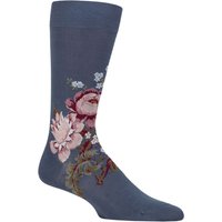 1 Pair Pantherella x Sanderson Hykenham Egyptian Cotton Socks Inkwood 7.5 9.5