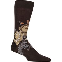 1 Pair Pantherella x Sanderson Hykenham Egyptian Cotton Socks Mole 7.5 9.5