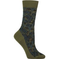 1 Pair Pantherella x Sanderson Tapestry Trees Egyptian Cotton Socks Forest Green 4 7