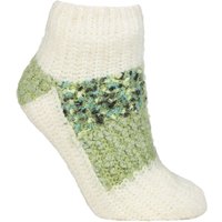 1 Pair Sherpa Lined Slipper Socks Baked Pear 4 8