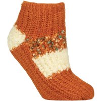 1 Pair Sherpa Lined Slipper Socks Marmalade 4 8
