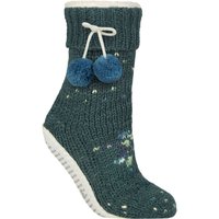 1 Pair Chunky Sherpa Lined Cosy Moccasin Socks Pom Pom Storm 4 8