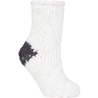 1 Pair Moon Glow Soft Hand Knitted Slipper Socks 4 8