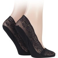 2 Pair Lace Shoe Liner Socks Grip 4 8