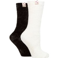 2 Pair Chenille Leisure Socks Charcoal 4 8