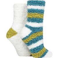 2 Pair Fluffy Cosy Blissful Bed Time Socks Autumn Apple 4 8