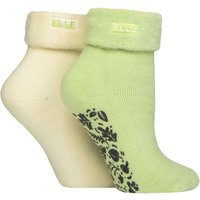 2 Pair Thermal Bed Slipper Socks Light Pine 4 8