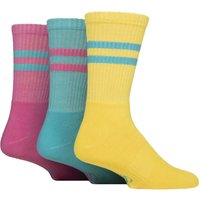 3 Pair Performance Leisure Socks Bubblegum Marine Lemon 7 11