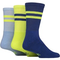 3 Pair Performance Leisure Socks Lime Steel 7 11