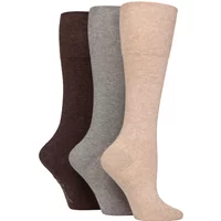 3 Pair Gentle Grip Plain Patterned Knee High Socks 4 8