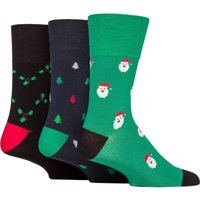 3 Pair SOCKSHOP Bamboo Christmas Socks Motif Pattern 6 11
