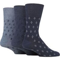 3 Pair Cotton Argyle Patterned Striped Socks Triangle Repeat Denim 6 11