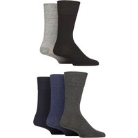 5 Pair Gentle Grip Dry Comfort Plain Socks Core Mix 6 11
