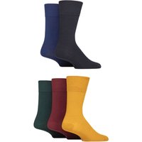 5 Pair Gentle Grip Dry Comfort Plain Socks Debonair 6 11