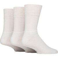 Sock Shop Mens 3 Pair SOCKSHOP Gentle Grip Bamboo Cushioned Foot Leisure Socks White 611
