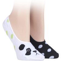 2 Pair Panda Invisible Socks 4 8