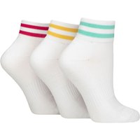 3 Pair SOCKSHOP Half Cushioned Sports Socks Stripe 4 8