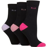 3 Pair Plain Striped Patterned Cotton Socks Smooth Toes Contrast 4 8