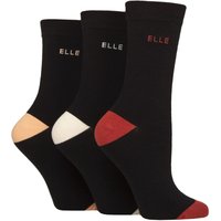 3 Pair Plain Striped Patterned Cotton Socks Smooth Toes Wild Poppy Contrast 4 8