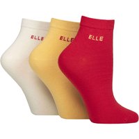 3 Pair Plain Striped Patterned Cotton Anklets Smooth Toes Parisian Plain 4 8