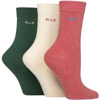 3 Pair Plain Striped Patterned Cotton Socks Smooth Toes Cinnamon Plain 4 8