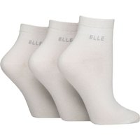 3 Pair Plain Striped Patterned Cotton Anklets Smooth Toes 4 8