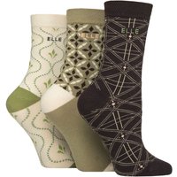 3 Pair Plain Striped Patterned Cotton Socks Smooth Toes Patterned Forager 4 8
