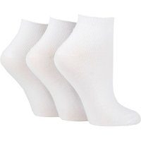 3 Pair Ribbed Bamboo Ankle Socks 4 8