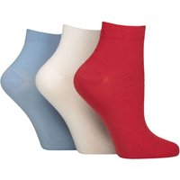 3 Pair Ribbed Bamboo Ankle Socks Seafarer 4 8