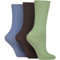 3 Pair Ribbed Bamboo Socks Scallop Top Forager 4 8